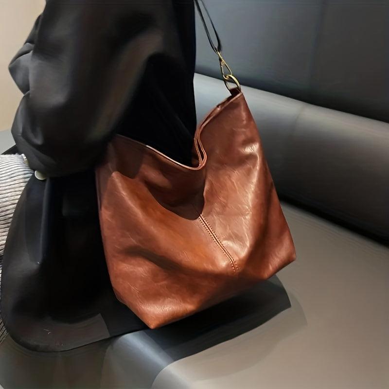 Geometric Strap Hobo Bag Crossbody Retro Style Shoulder Large Capacity