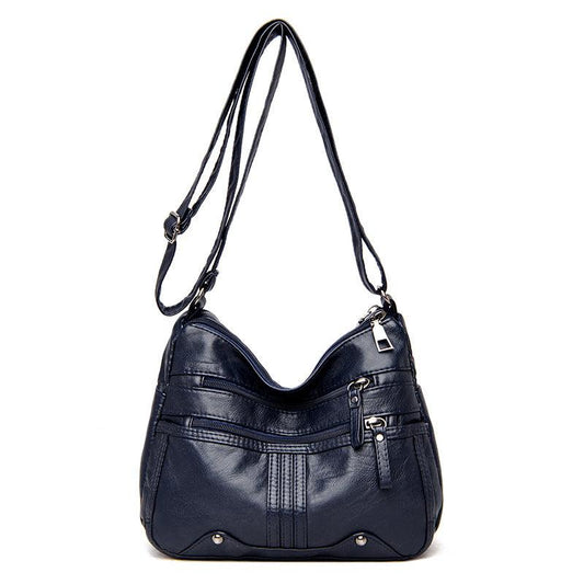 Studded Decor Crossbody Bag Women's Pocket Purse PU Leather Shoulder Bag