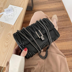 Women's Argyle Quilted Shoulder Bag Chain Strap Large Capacity Tote Bag