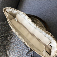 Straw Woven Square Shoulder Bag Large Capacity Beach Bag