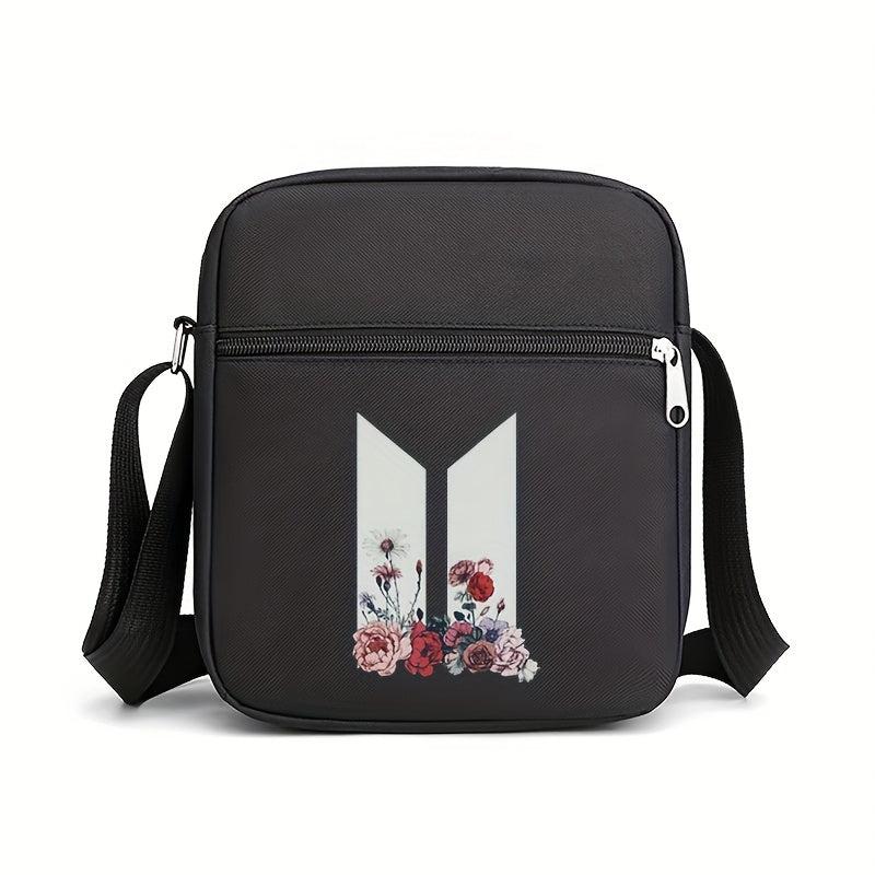 Floral Print Crossbody Bag Nylon Shoulder Small Purse