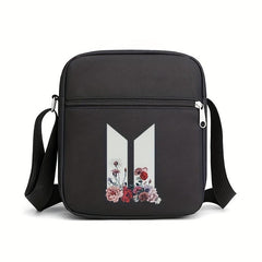 Floral Print Crossbody Bag Nylon Shoulder Small Purse
