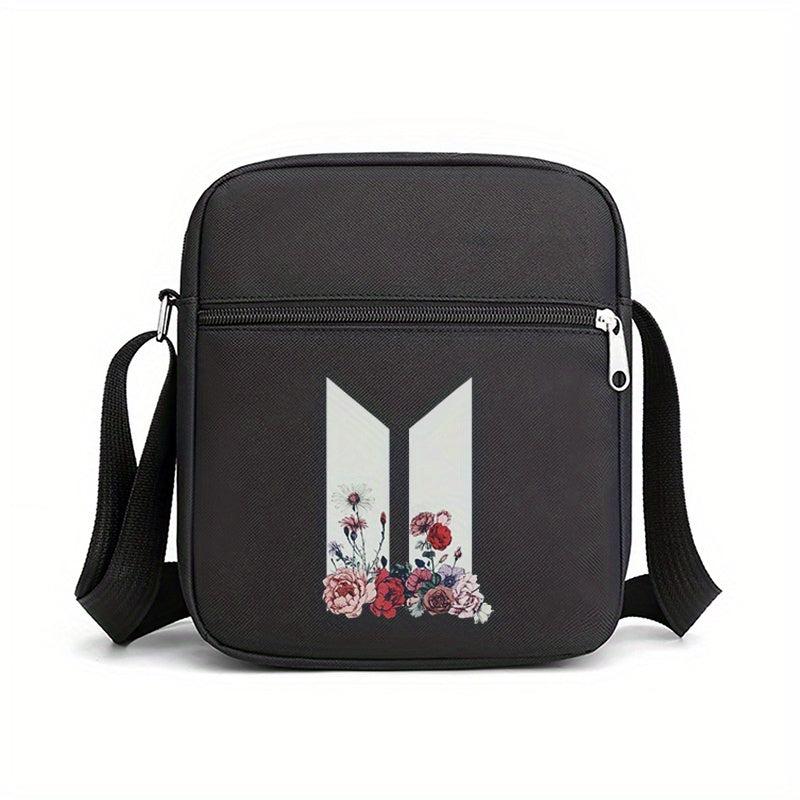 Floral Print Crossbody Bag Nylon Shoulder Small Purse