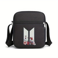 Floral Print Crossbody Bag Nylon Shoulder Small Purse