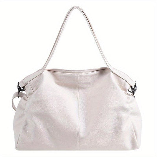 Solid Soft PU Leather Shoulder Bag All Match Large Capacity Bag