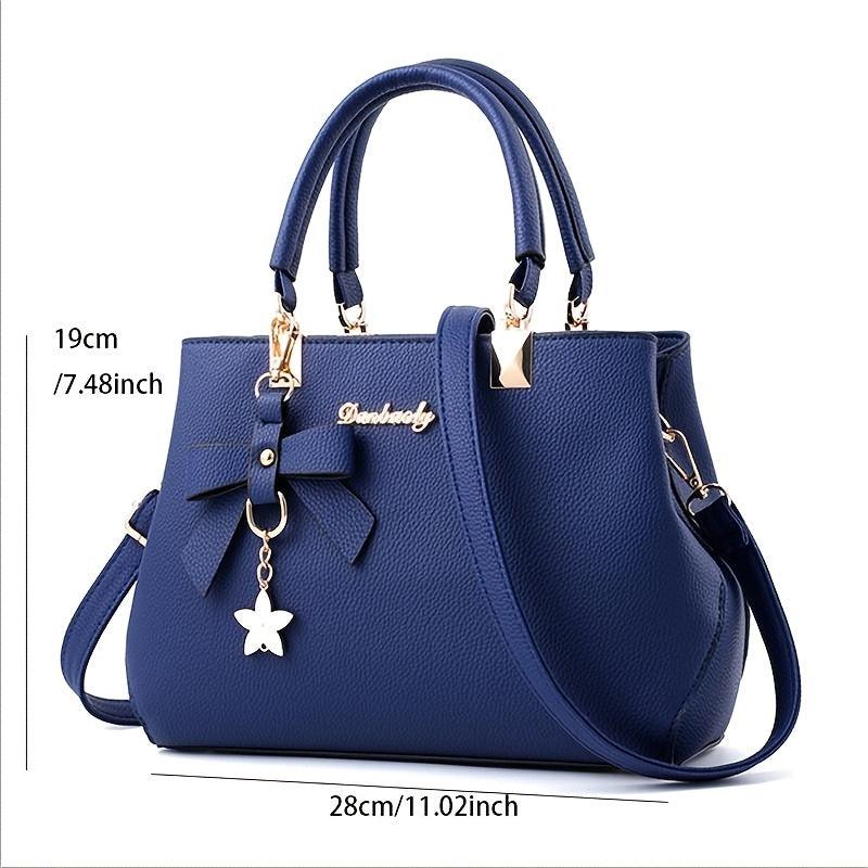 Bow Decor Large Capacity Shoulder Bag