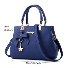 Bow Decor Large Capacity Shoulder Bag