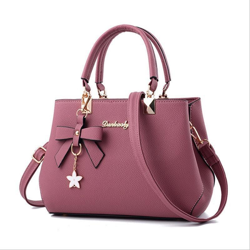 Bow Decor Large Capacity Shoulder Bag