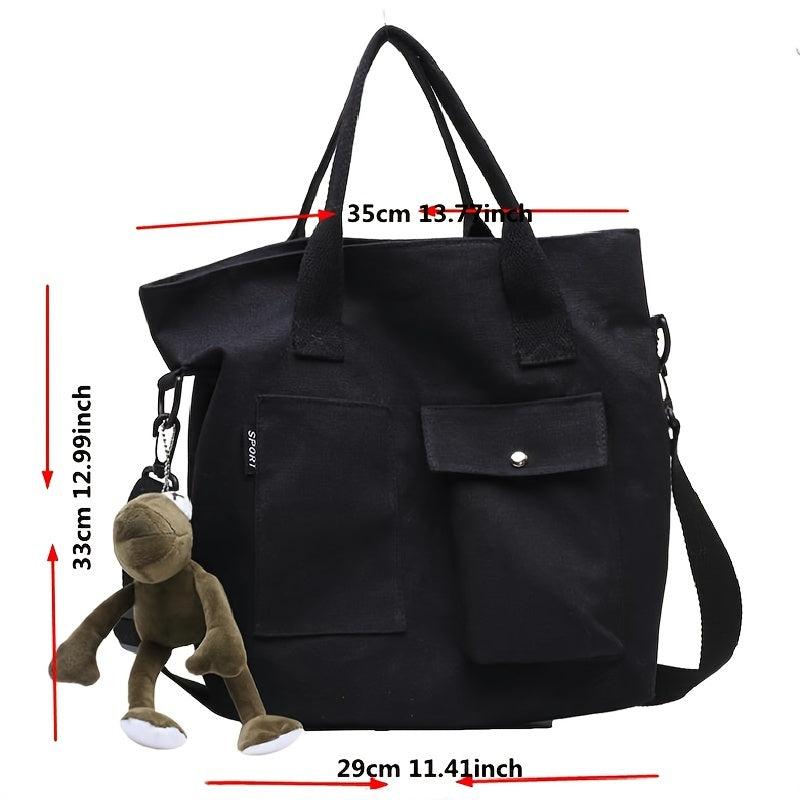 Canvas Hand Tote Bag Large Capacity Shoulder Bag