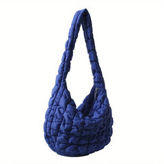 Puffer Quilted Shoulder Bag Ruched Crossbody Large Capacity Hobo Bag