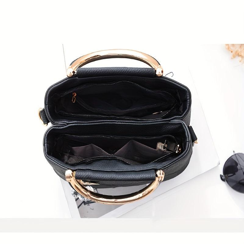Women's Geometric Pattern Satchel Bag Shoulder Bag Casual Tote Bag