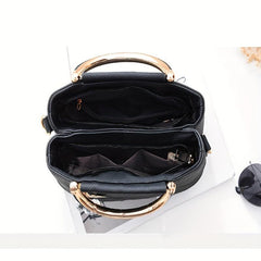 Women's Geometric Pattern Satchel Bag Shoulder Bag Casual Tote Bag