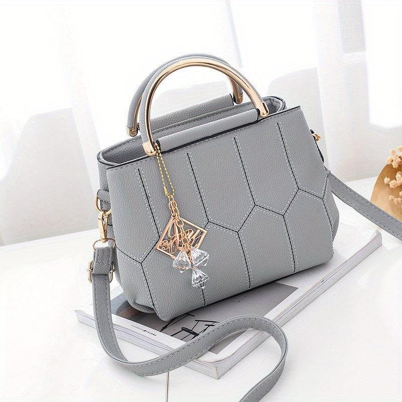 Women's Geometric Pattern Satchel Bag Shoulder Bag Casual Tote Bag