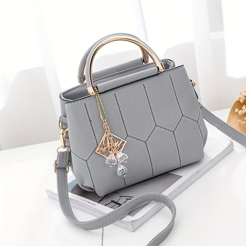 Women's Geometric Pattern Satchel Bag Shoulder Bag Casual Tote Bag