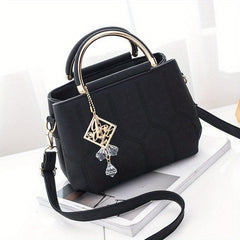 Women's Geometric Pattern Satchel Bag Shoulder Bag Casual Tote Bag