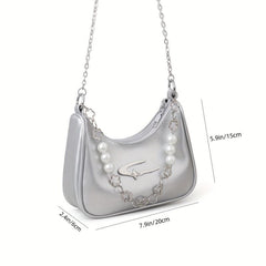 Star Decor Crossbody Bag Y2K Baguette Bag
