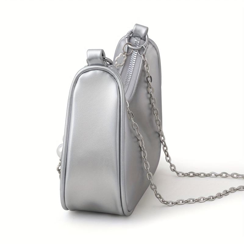 Star Decor Crossbody Bag Y2K Baguette Bag