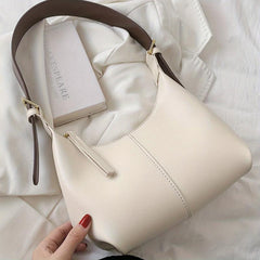 Small PU Leather Underarm Bag with Zipper