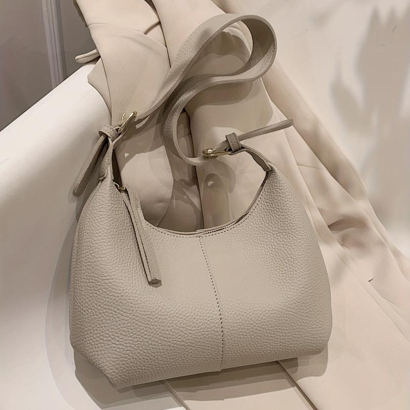 Small PU Leather Underarm Bag with Zipper