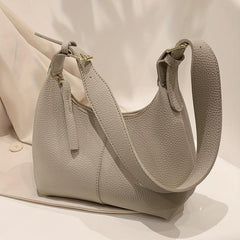 Small PU Leather Underarm Bag with Zipper