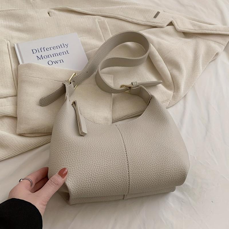 Small PU Leather Underarm Bag with Zipper