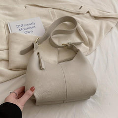 Small PU Leather Underarm Bag with Zipper