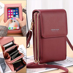 Touch Screen Mobile Phone Bag Mini Crossbody Purse