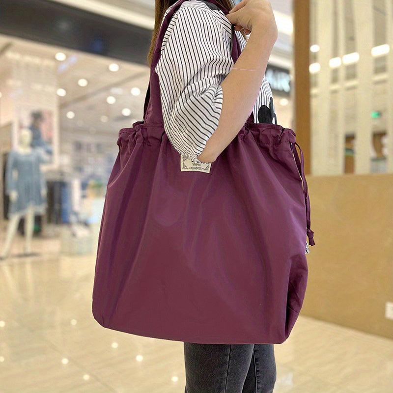 Foldable Shopping Bag Reusable Washable Grocery Bag Women Travel Tote