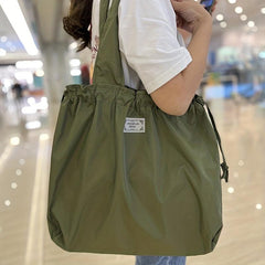 Foldable Shopping Bag Reusable Washable Grocery Bag Women Travel Tote