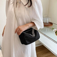 Glitter Rhinestone Evening Bucket Bag Crossbody Chain Handbag
