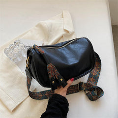 Retro Style Crossbody Bag Graphic Pattern Strap Shoulder Bag