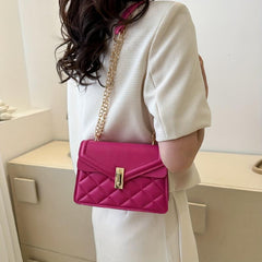 Argyle Quilted Crossbody Bag Chain Shoulder Bag for Women