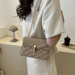 Argyle Quilted Crossbody Bag Chain Shoulder Bag for Women