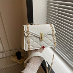 Argyle Quilted Crossbody Bag Chain Shoulder Bag for Women