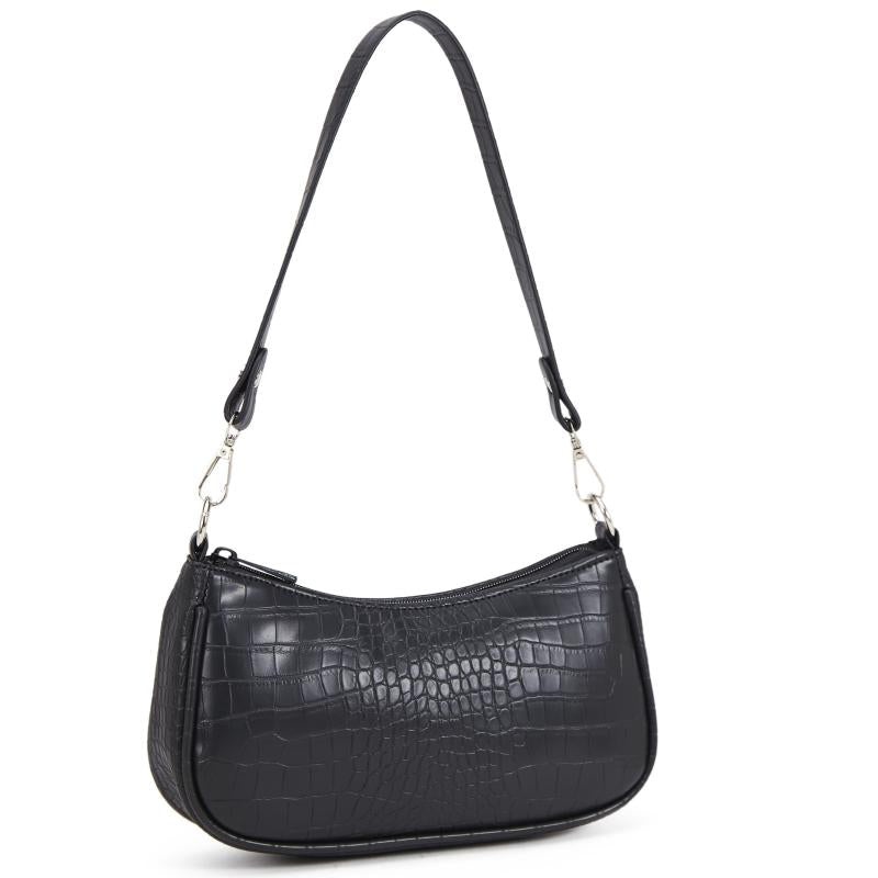 Vintage Crocodile Embossed Shoulder Bag Chain Handbag