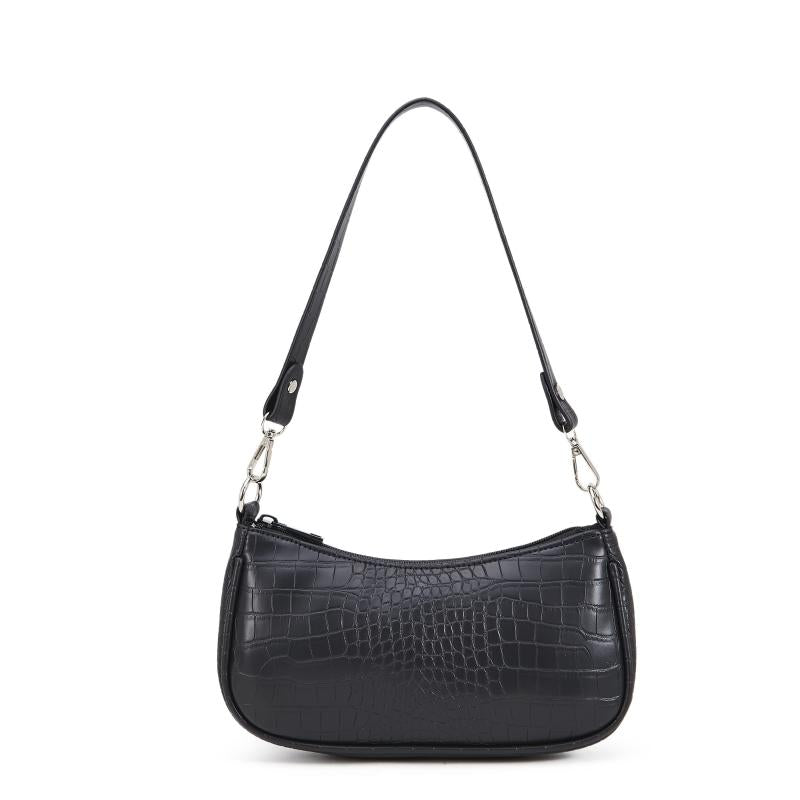 Vintage Crocodile Embossed Shoulder Bag Chain Handbag