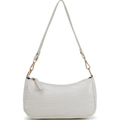 Vintage Crocodile Embossed Shoulder Bag Chain Handbag