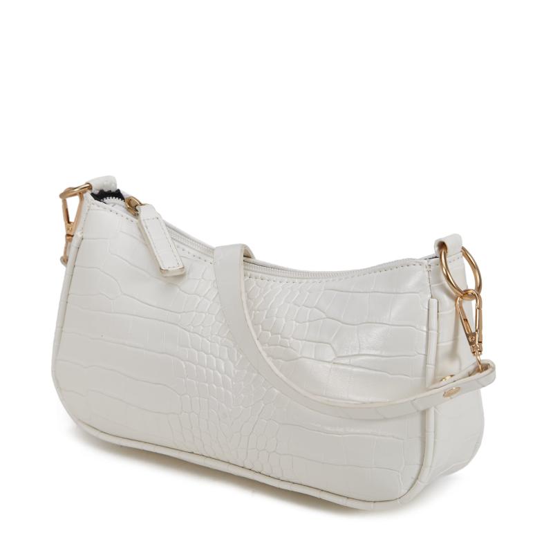 Vintage Crocodile Embossed Shoulder Bag Chain Handbag