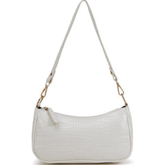 Vintage Crocodile Embossed Shoulder Bag Chain Handbag