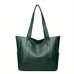 Minimalist Vintage Tote Shoulder Bag Solid Handbag All Match Bag