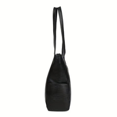 Minimalist Vintage Tote Shoulder Bag Solid Handbag All Match Bag