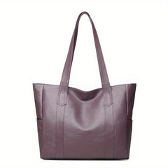 Minimalist Vintage Tote Shoulder Bag Solid Handbag All Match Bag