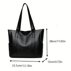 Minimalist Vintage Tote Shoulder Bag Solid Handbag All Match Bag