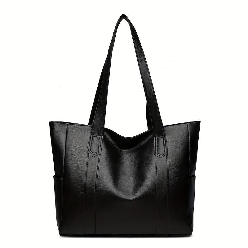 Minimalist Vintage Tote Shoulder Bag Solid Handbag All Match Bag