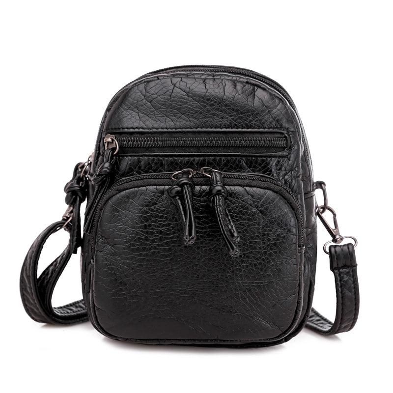 Women's Solid Retro Shoulder Bag Faux Leather Crossbody Bag