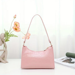 Crocodile Pattern Shoulder Bag Waterproof PU Leather Underarm Bag Women's Handba