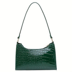 Crocodile Pattern Shoulder Bag Waterproof PU Leather Underarm Bag Women's Handba