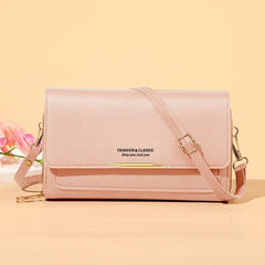 Women's Zipper Long Coin Purse Solid Shoulder Bag Versatile