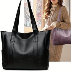 Large Capacity Shoulder Bag PU Leather Handbags For Work & School