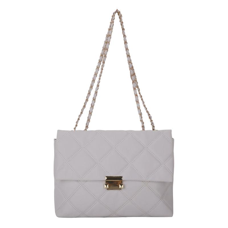 Quilted Chain Crossbody Bag Square Bag Messenger Bag